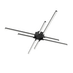 Star Ceiling Light Fixture - Black / Frosted