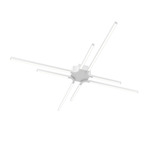 Star Ceiling Light Fixture - White / Frosted