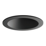 Entra CL 3IN Round Flanged Trim - Black / Black