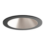 Entra CL 3IN Round Flanged Trim - Black / Champagne