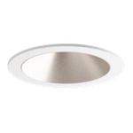 Entra CL 3IN Round Flanged Trim - White / Champagne