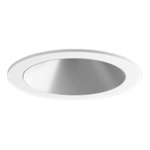 Entra CL 3IN Round Flanged Trim - White / Satin Silver
