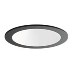 Entra CL 3IN Round Flanged Trim - Black / White