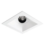 Entra CL 3IN Square Flanged Trim - White / White