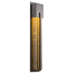 Square Metalwork Outdoor Wall Sconce - Statuary Bronze / Bronze Granite