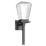 Beacon Torch Outdoor Wall Sconce - Argento Grey / Clear Hammered