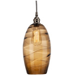 Ellisse Pendant - Metallic Beige Silver / Optic Bronze