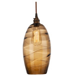 Ellisse Pendant - Flat Bronze / Optic Bronze