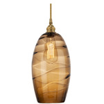 Ellisse Pendant - Gilded Brass / Optic Bronze