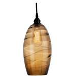 Ellisse Pendant - Matte Black / Optic Bronze