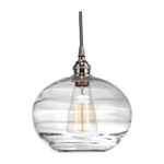 Coppa Pendant - Metallic Beige Silver / Optic Clear