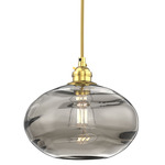 Coppa Pendant - Gilded Brass / Optic Smoke