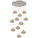 Coppa Round Multi Light Pendant - Beige Silver / Optic Bronze