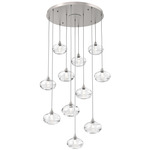 Coppa Round Multi Light Pendant - Beige Silver / Optic Clear