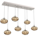 Coppa Linear Multi Light Pendant - Beige Silver / Optic Bronze