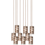 Tempest Square Multi Light Pendant - Beige Silver / Frosted Glass