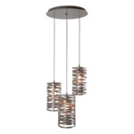 Tempest Round Multi Light Pendant - Metallic Beige Silver / No Glass