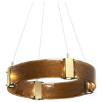 Parallel Ring Chandelier - Heritage Brass / Bronze Granite