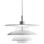 PH 5 - 4 1/2 LED Pendant - White / White