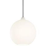 Wohlert Warm Dim LED Pendant - White / Matte Opal
