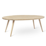 Accent Oval Lounge Table - Matte Lacquered Oak