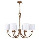 Coastal Living Bimini Chandelier - Natural / Brown