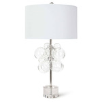 Bubbles Table Lamp - Clear / White