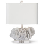 Caribbean Coral Table Lamp - Coral / Natural Linen