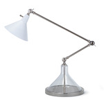 Coastal Living Ibis Task Lamp - Polished Nickel / White