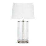 Coastal Living Magelian Glass Table Lamp - Clear / White