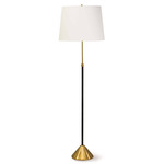 Parasol Floor Lamp - Gold Leaf / White