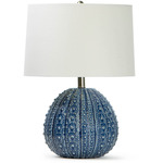 Coastal Living Sanibel Table Lamp - Blue / Natural Linen