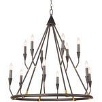 Sierra Chandelier - Blackened Steel