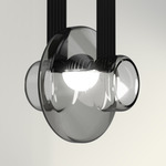 Etat-des-Lieux 1A Pendant - Black / Clear Grey