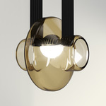 Etat-des-Lieux 1A Pendant - Black / Clear Amber