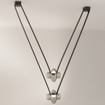 Etat-des-Lieux 2A Pendant - Black / Clear Grey