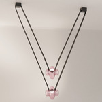 Etat-des-Lieux 2A Pendant - Black / Clear Pink