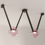 Etat-des-Lieux 2B Pendant - Black / Clear Pink