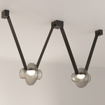 Etat-des-Lieux 2B Pendant - Black / Frosted Grey