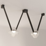 Etat-des-Lieux 2B Pendant - Black / Frosted Transparent