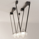 Etat-des-Lieux 3B Pendant - Black / Frosted Transparent