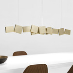 Gaia Long Linear Pendant - Gold Plate