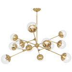 Celeste Chandelier - Modern Brass / Clear