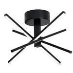 Jaxx Semi Flush Ceiling Light - Black / White Acrylic