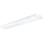 LED Wrap 24 Inch Ceiling Light Fixture - White / White Acrylic