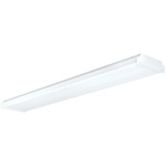 LED Wrap 48 Inch Ceiling Light Fixture - White / White Acrylic