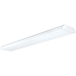 LED Wrap 48 Inch Ceiling Light Fixture - White / White Acrylic