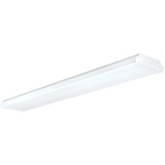 LED Wrap 48 Inch Ceiling Light Fixture - White / White Acrylic