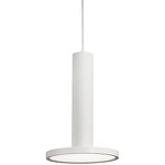 Luna Pendant - White / White Acrylic