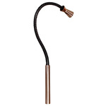 G+T Portable Task Light - Polished Copper / Dark Brown Leather